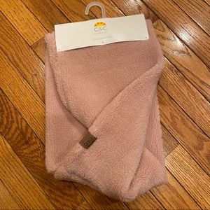 C&C California pink fuzzy neck warmer scarf